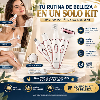 La depiladora portátil con cabezales intercambiables que cuida cada detalle de tu rutina personal diaria.